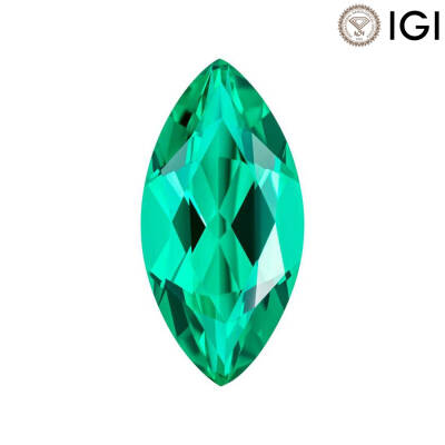 0.95 Carat Marquise Cut Lab-Created Emerald - 1