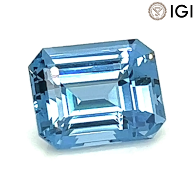 2.05 Carat Emerald Cut Lab-Created Aqua Blue Spinel - 1