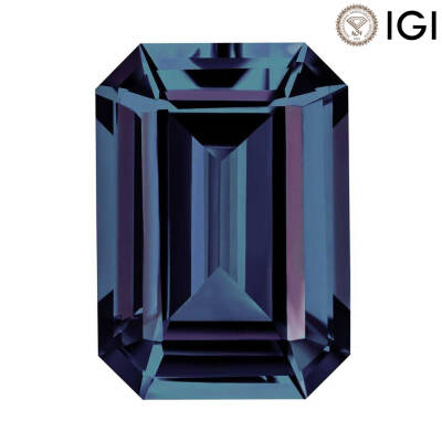 3.00 Carat Emerald Cut Lab-Created Alexandrite - 1