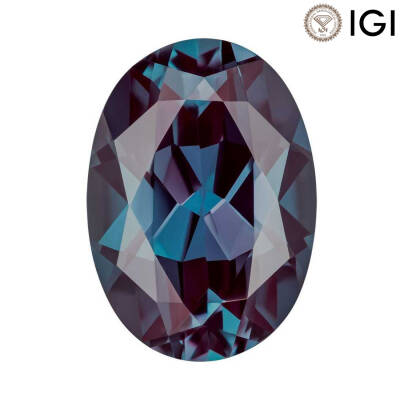 5.12 Carat Oval Cut Lab-Created Alexandrite - 1