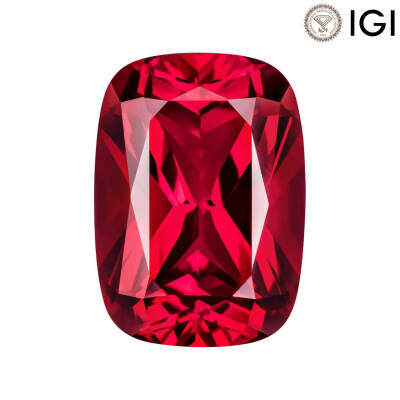 6.14 Carat Cushion Cut Lab-Created Ruby - 1