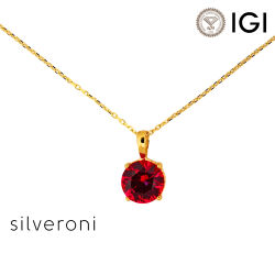 Elegant Lab Grown Ruby Necklace - 1