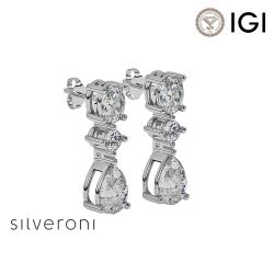 Exquisite 18K Gold Lab Grown Diamond Drop Earrings - 1