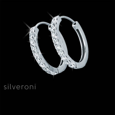 Glamorous Lab Grown Diamond 18K Gold Hoop Earrings - 2