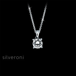 Lustrous Aurora Round Lab Grown Diamond Necklace - 2